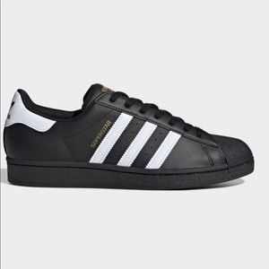 black super star adidas shoes